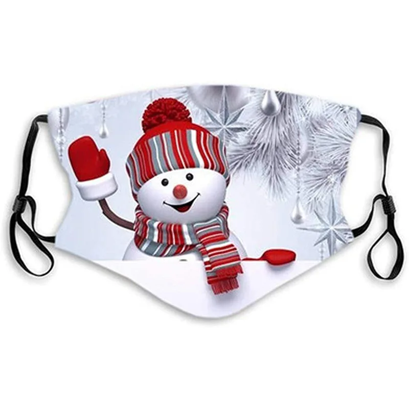 

1 шт. Рождественская маска, олень, Санта-Клаус, принт, маска для лица, маска для Хэллоуина, маска для косплея