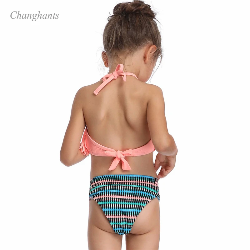 Детский комплект бикини детский купальник из двух предметов с кисточками