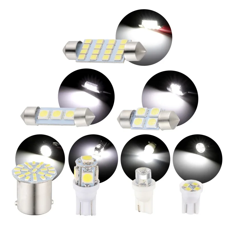 

14PCS T10 Car led light bulb door lamp 31mm 36mm 40mm Festoon Dome Car Led Panel Reading Lamp Wedge bulbs Auto Roof Light