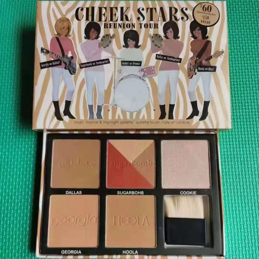 5 цветов румяна-Подсолнухи контур бронзовая палитра подсолнуха с Кисть щеки