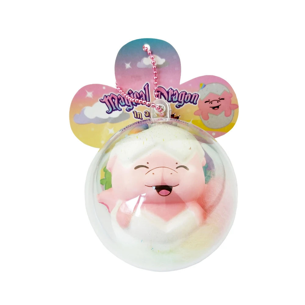 Сжимаемая маленькая розовая кукла динозавр в виде яиц новинка игрушки для снятия