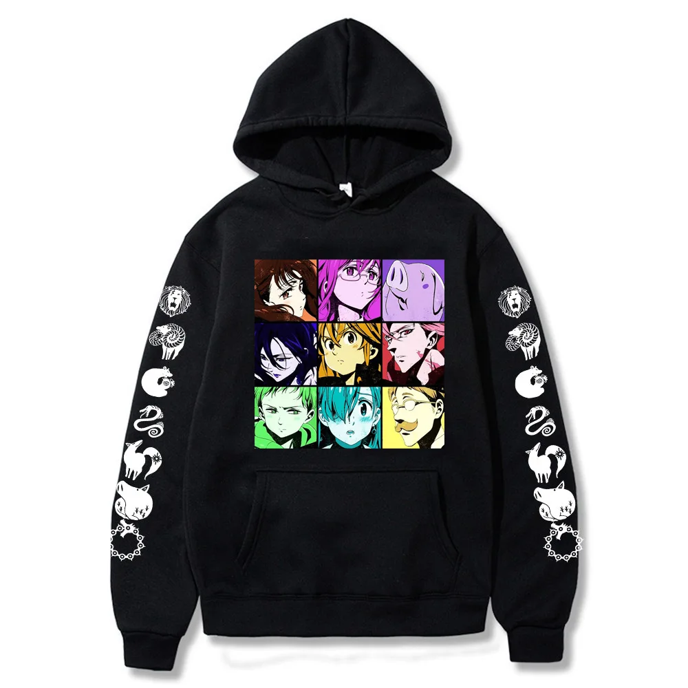 

Мужской свитшот с рисунком из мультфильма "The Seven", Nanatsu No Taizai Meliodas, графический пуловер, уличная одежда унисекс, мужская одежда