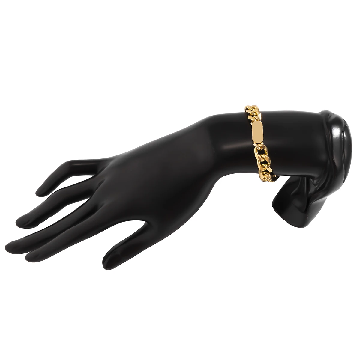 

Hiphop Punk Gold Color Aluminum Chain Bracelets Bangles Fashion Statement Chunky Link Bracelet for Women Man New Jewelry Gifts