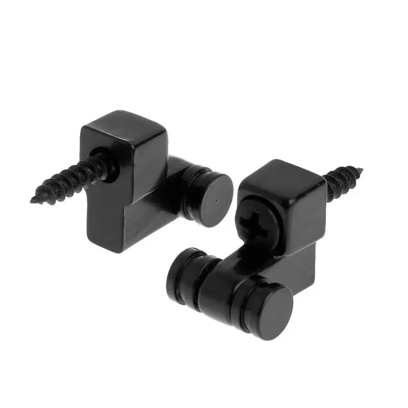 

2Pcs Black Metal String Retainer Trees Roller Guitar Bass Accessories Parts H053
