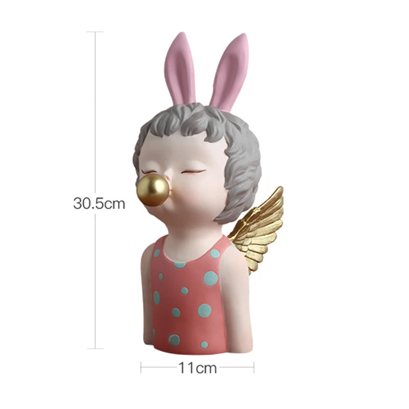 

Nordic Exquisite Figurine Lovely Angel Girls Resin Ornaments Girl Fairy Statue Home Sculptures Decoration Wedding Birthday Gifts