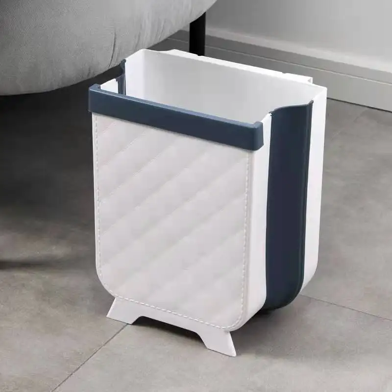 

Kitchen garbage can folding hanging type household pull garbage can kitchen waste wall hanging garbage basket truck-mounted stor