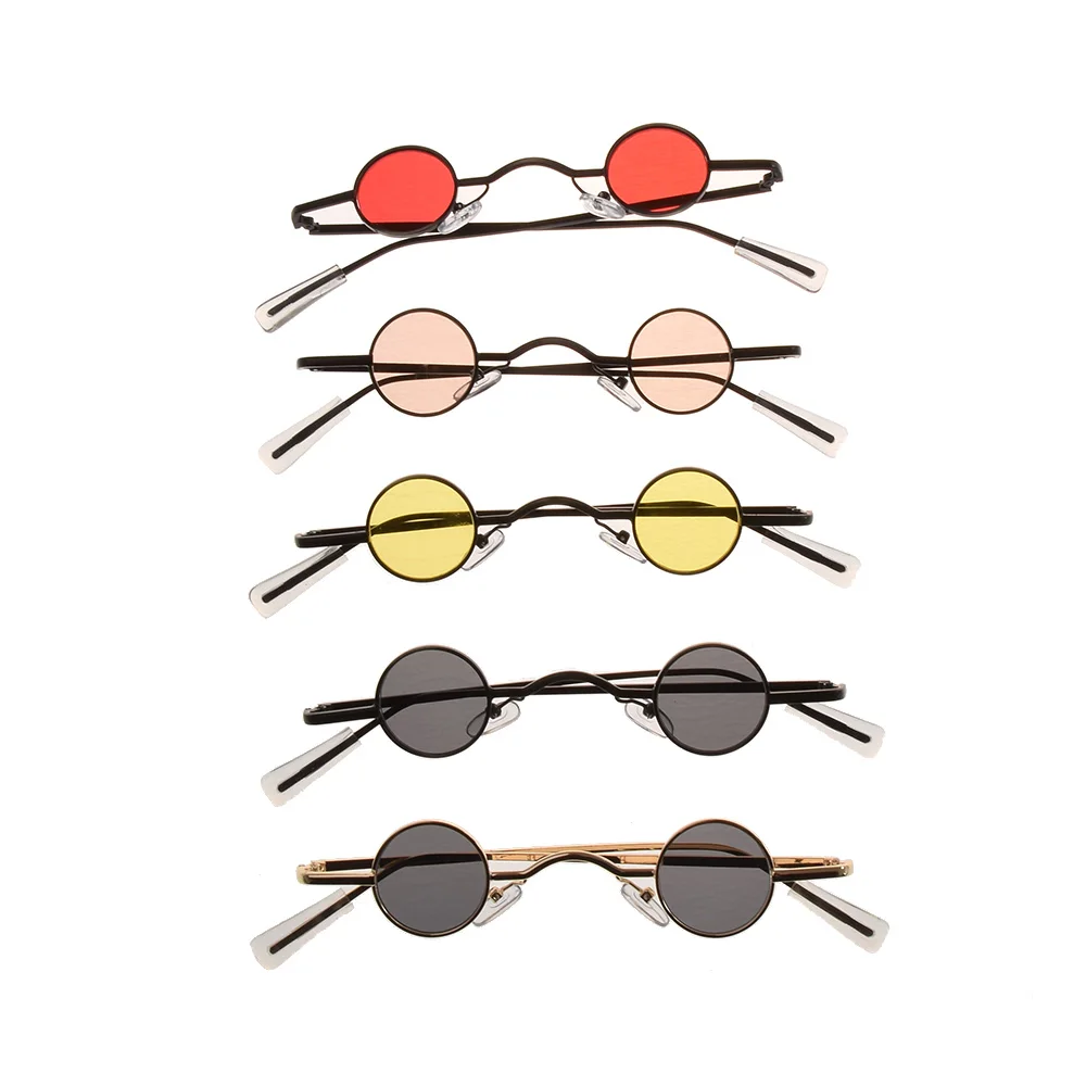 

Очки солнцезащитные женские круглые, небольшие брендовые винтажные солнечные очки в металлической оправе, с защитой от ультрафиолета, чёрн...