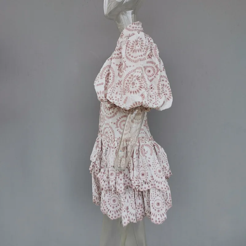 TWOTWINSTYLE Повседневное Платье с принтом Для женщин лацканами буфами на рукавах