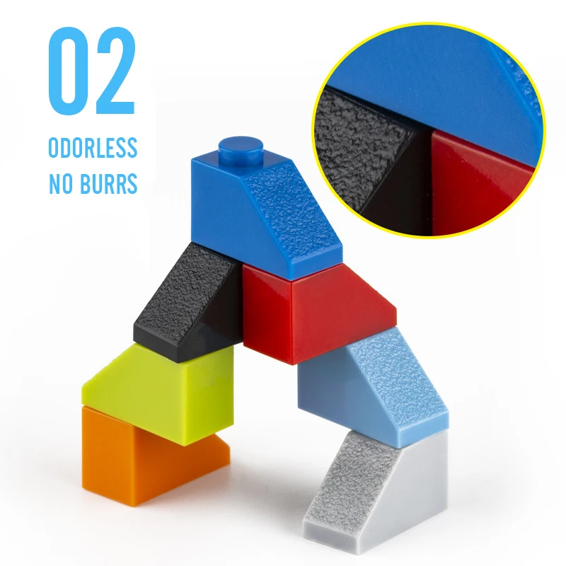 150 шт. строительные блоки наклонная для самолета 1x2 точки развивающие креативный