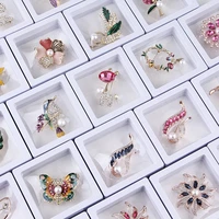 brooch jewelry box gift for woman rose butterfly badge display rack case suspended floating ring earrings storage box dustproof