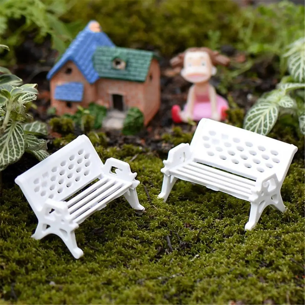 Белые шахты парковые скамейки микро пейзажи декоративные материалы маленькие