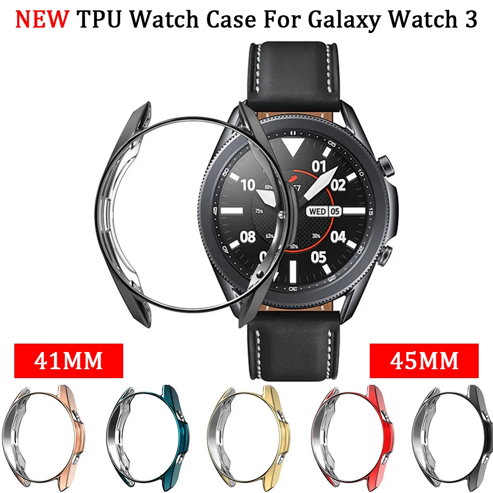 Чехол из ТПУ для Galaxy Watch 4 45 мм 41 силиконовый защитный чехол часов Samsung 3 аксессуары