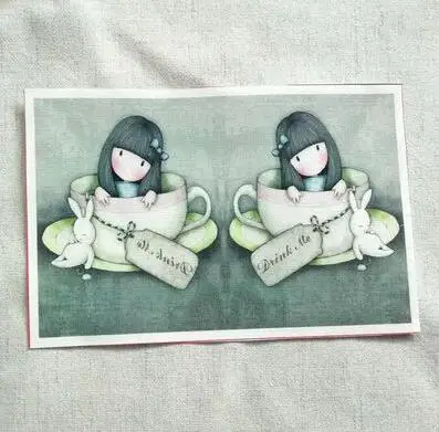 H114-8 13x20.5cm ZENGIA девушки хлопок холст ткань для DIY шитье лоскутное Декор ткань для кошелька/сумки/подушки ручная окрашенная ткань - Цвет: H114-8 13x20.5cm