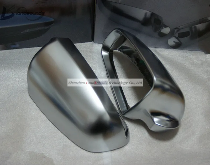 Landsounds Chrome крышка зеркала заднего вида Matte Side Mirror Cover ABS Housing для AUDI A4 B7 B6 A6 C5 C6 |