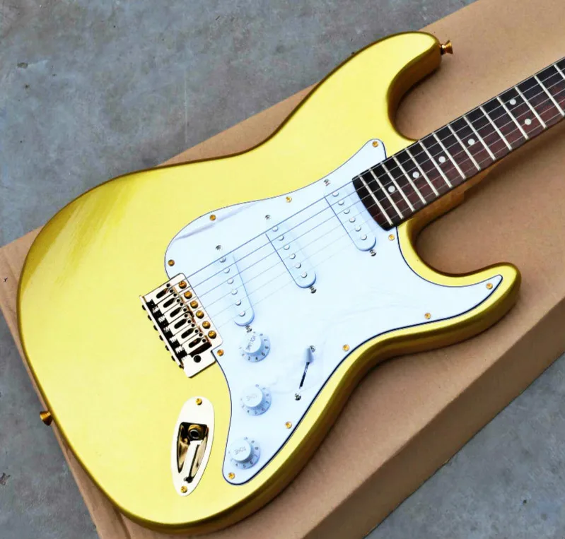 Высококачественная искусственная золотистая однотонная телескопическая