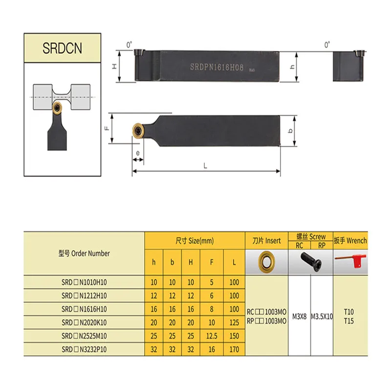 SRDPN1010H10 SRDPN1212H10 SRDPN1616H10 резьбовой держатель инструмента + 10 шт. RPMT10T3MO RPMW R5 держатель инструмента