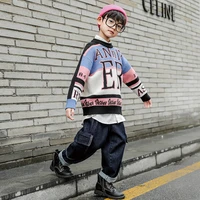boys sweater kids outwear tops%c2%a02021 letters fleece thicken warm winter autumn knitting pullover children clothing