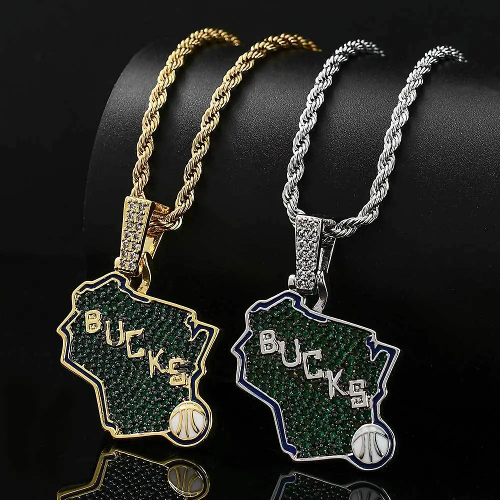 

European and American Popular Hip Hop Fashion Bucks Pendant Necklace Creative Design Men's Rock Party Jewelry
