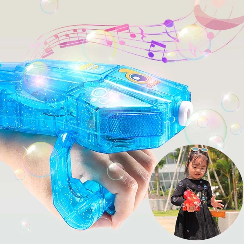 

Electric Wrist Bubble Machine Colorful Bubble Cool Lighting Automatic Bubbling