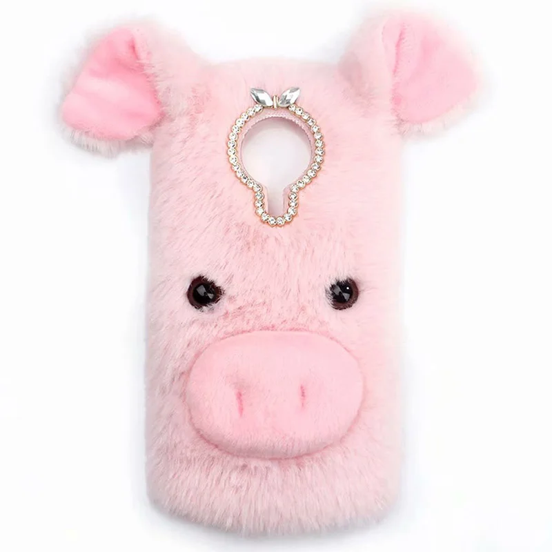 Фото Lucky Pig Case for Motorola G7 Power Soft Fur Cute 3D Piggy Ears Moto Play Fluffy MOTO Plush Мобильные телефоны и Lucky Pig Case for Motorola G7 Power Soft Fur Cute 3D Piggy Ears Moto Play Fluffy MOTO Plush Мобильные телефоны и