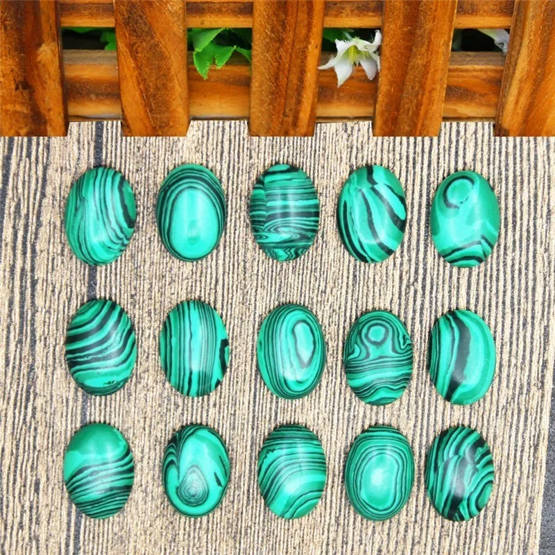 Овальный Malchite Strand Браслеты для Для женщин Античная Посеребренная Винтаж вид