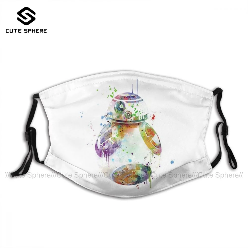 

Sublimation Unisex BB8 Face Mouth Mask Fantasy Cloth Uniques Facial Mask With Filter