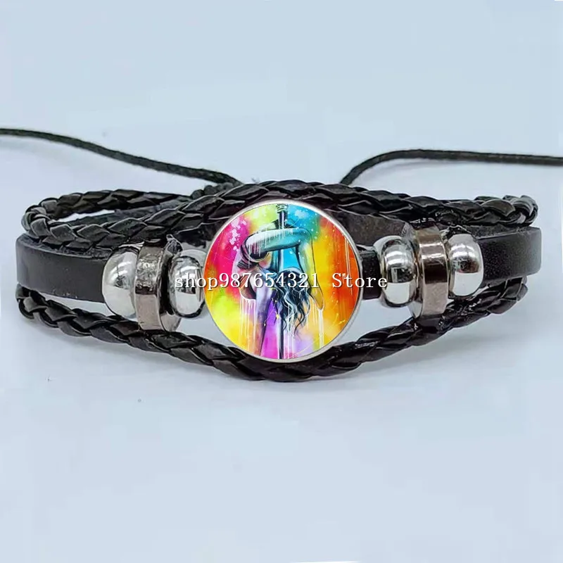 Модный браслет с изображением шеста для танца фитнеса очаровательный