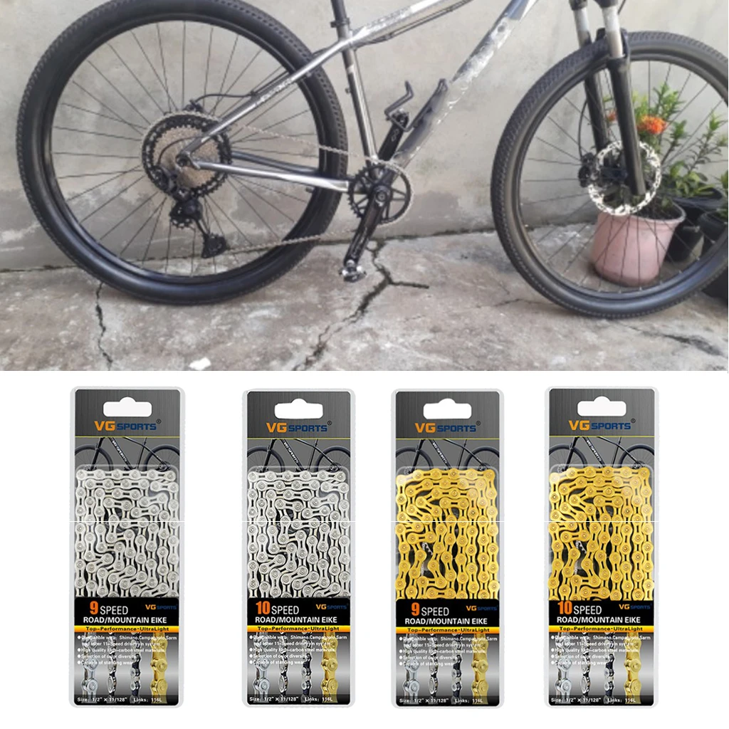 

9/10 Speed Bike Chain 1/2" x 11/128" 116 Links Road Cycling Accessories