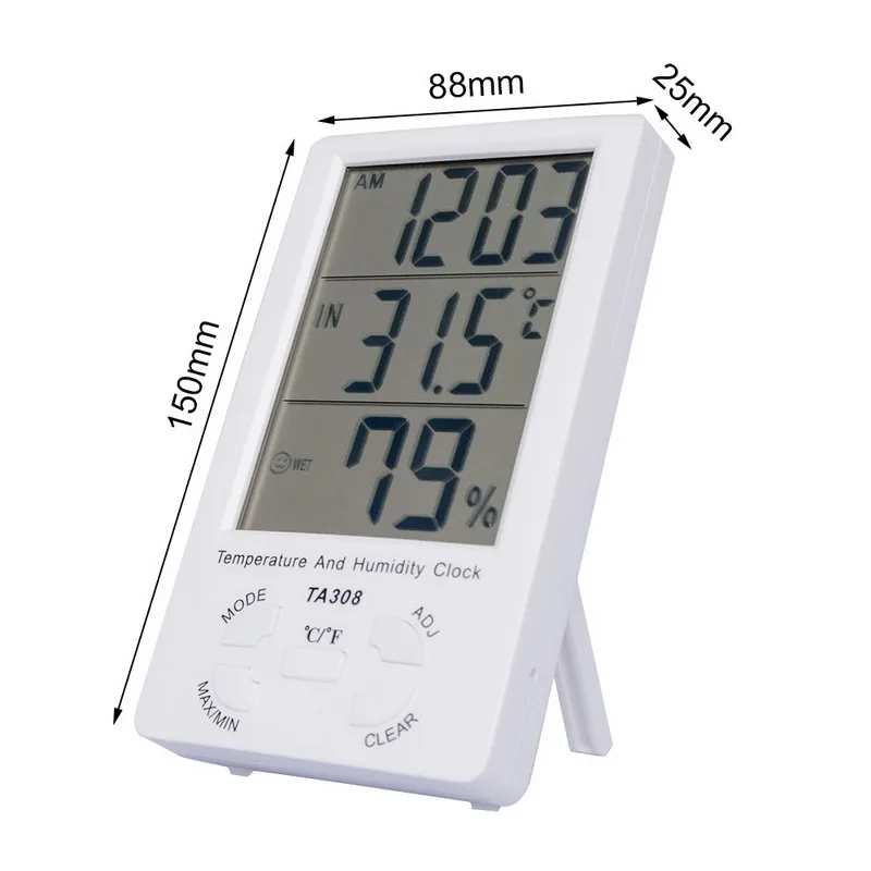 Мини-термометр гигрометр электронный измеритель температуры и влажности для
