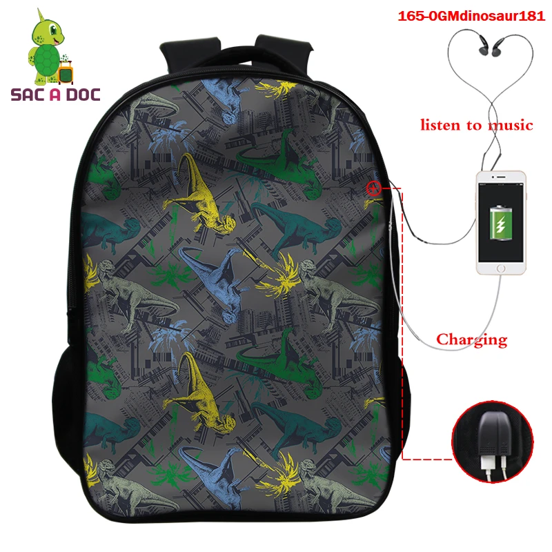 

Children School Bags 3D Animals Dinosaur Print Girls High Capacity School Bags Student Backpack Women Schoolbag Mochila Escolar