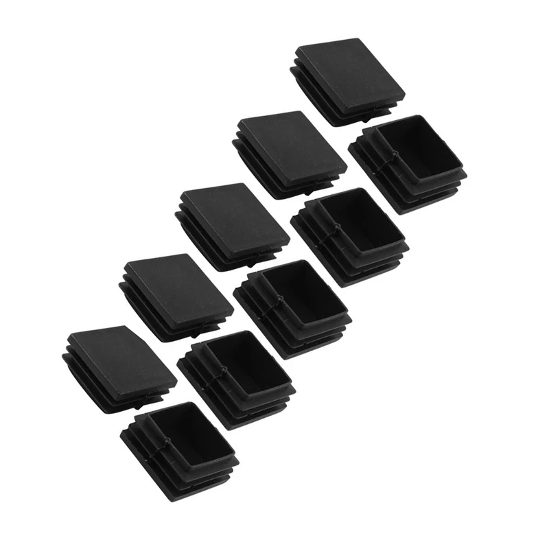 20 штук пластиковая квадратная трубка муфта колпачок пробки 40 мм x черный |