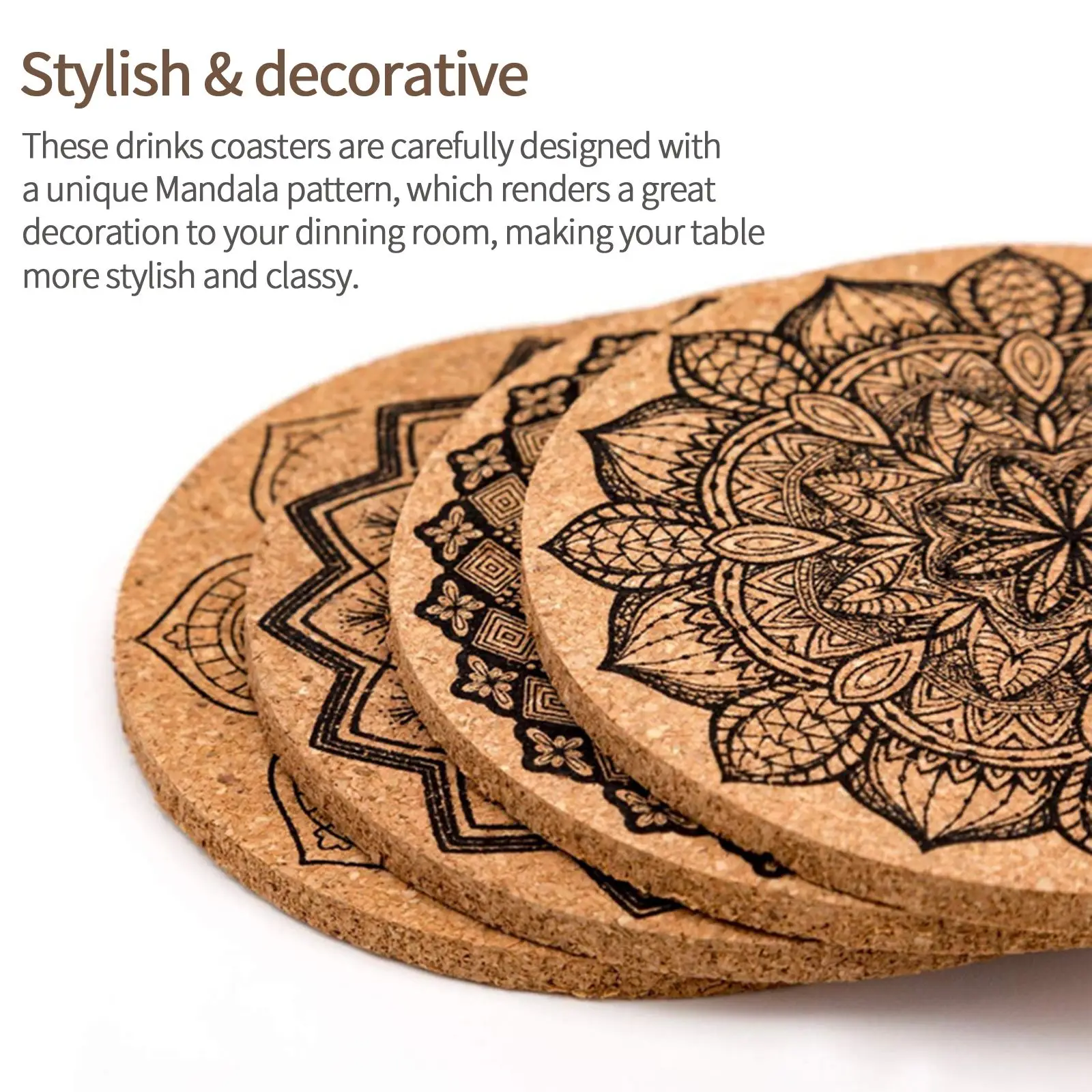 8 шт Коврик для бутылок мандалы Стиль барная Подставка под посуду подстаканник