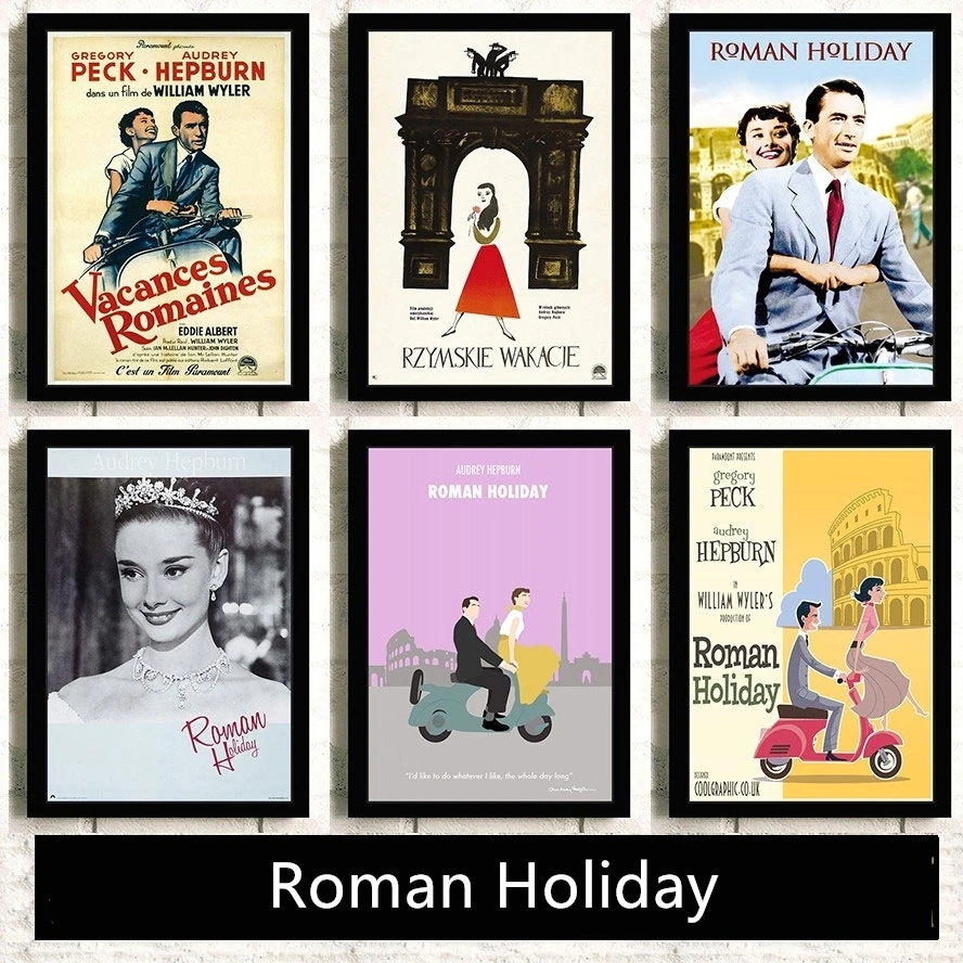 

Roman Holiday Klassieke Tv Movie Kwaliteit Wall Art Home Decor Canvas Schilderij Decoratie Hotel Bar Cafe Woonkamer Poster