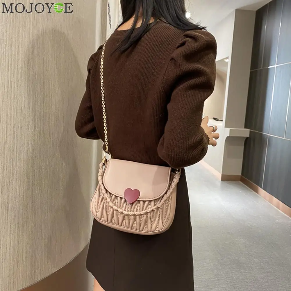 Модная сумка-мессенджер на цепочке из искусственной кожи для женщин