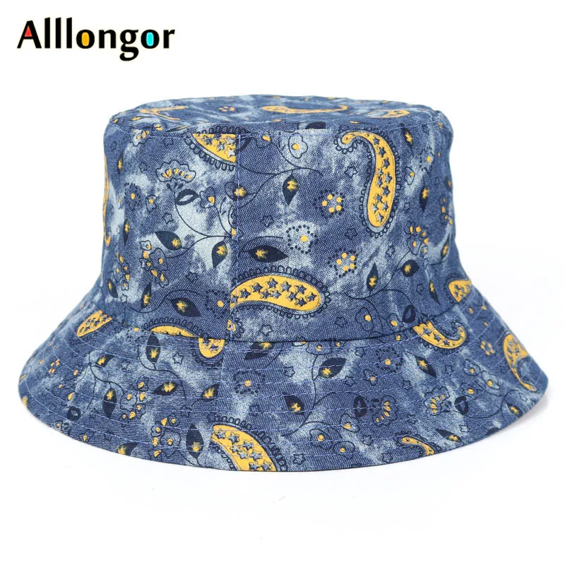 Новая летняя Панама 2020 Женская винтажная шляпа с цветочным принтом bob Рыбацкая