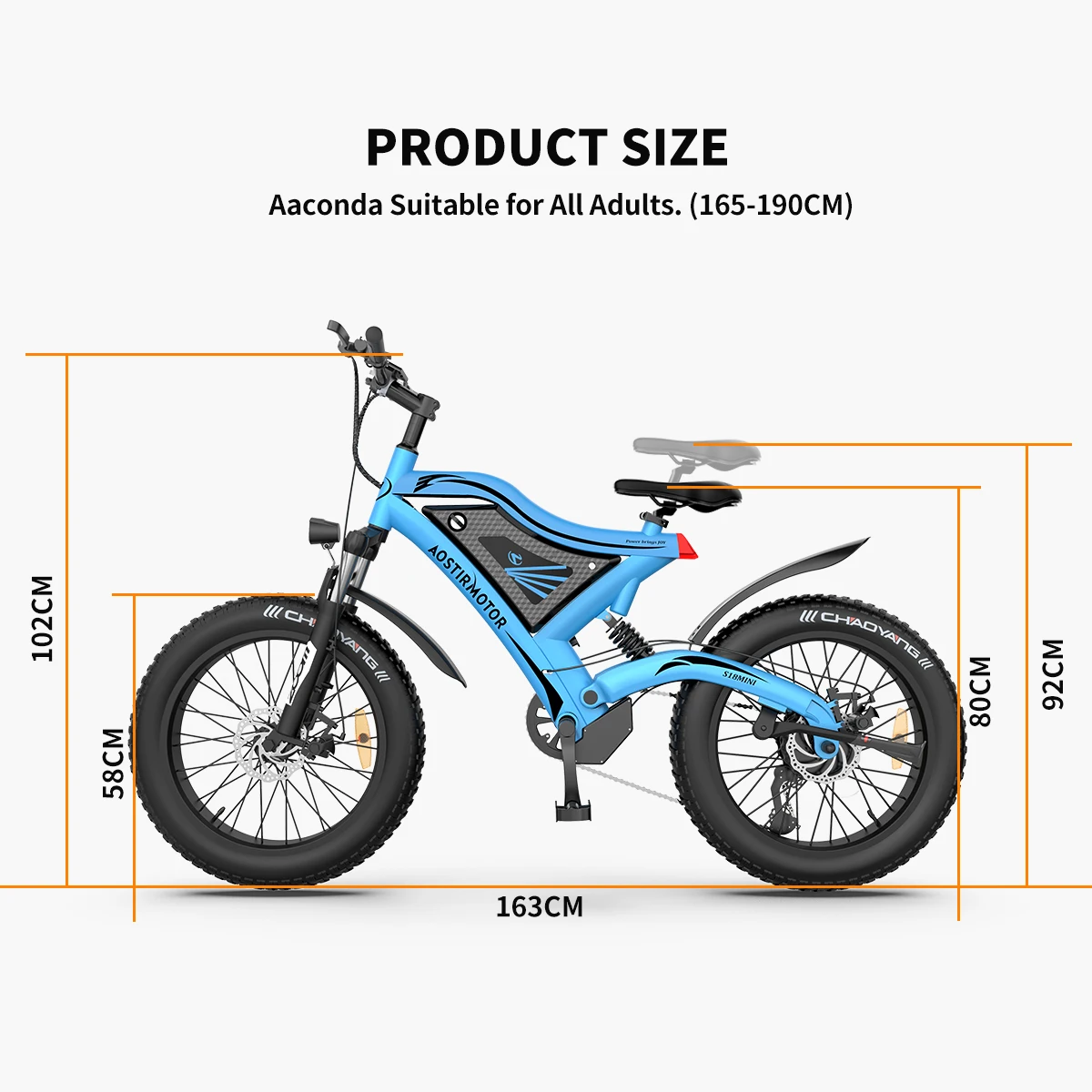 AOSTIRMOTOR S18 мини электрический велосипед 500 Вт горный Ebike 48В батарея 20 Дюймов 4 0