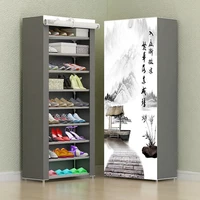 Multilayer Shoes Rack Organizer Easy Assemble Shoe Cabinets Space Saving Shoe Shelves Reinforced Steel Tube Frame Home Furniture
