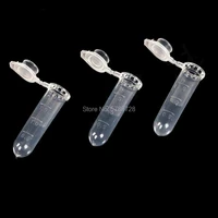 500pcs 2ml transparent plastic centrifuge tube with scale round bottom centrifugal tube with gland lid in laboratory