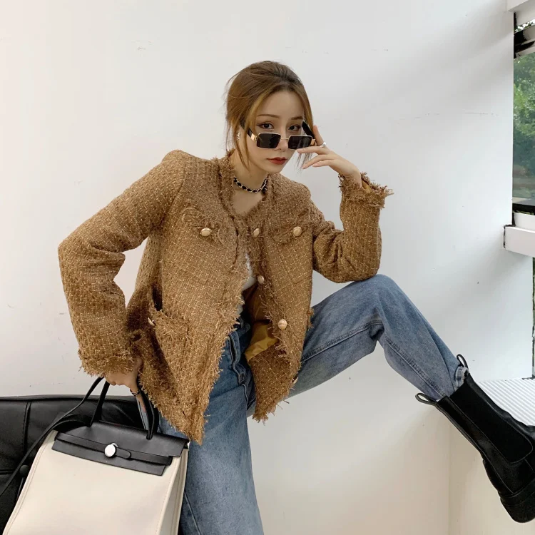 Стильный шикарный кардиган Женский Топ осень 2021 модная короткая куртка Rac |