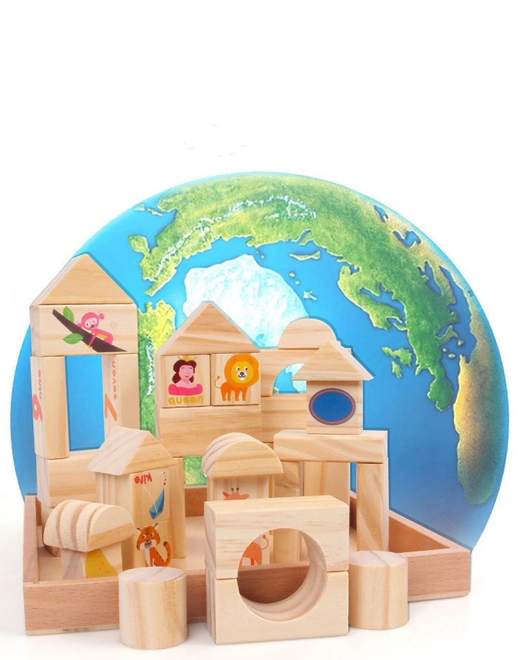 

Children's favorite Digital Fruit Animal Pattern Large Particle Building Blocks Toys Assembled Early Education Children's Toy