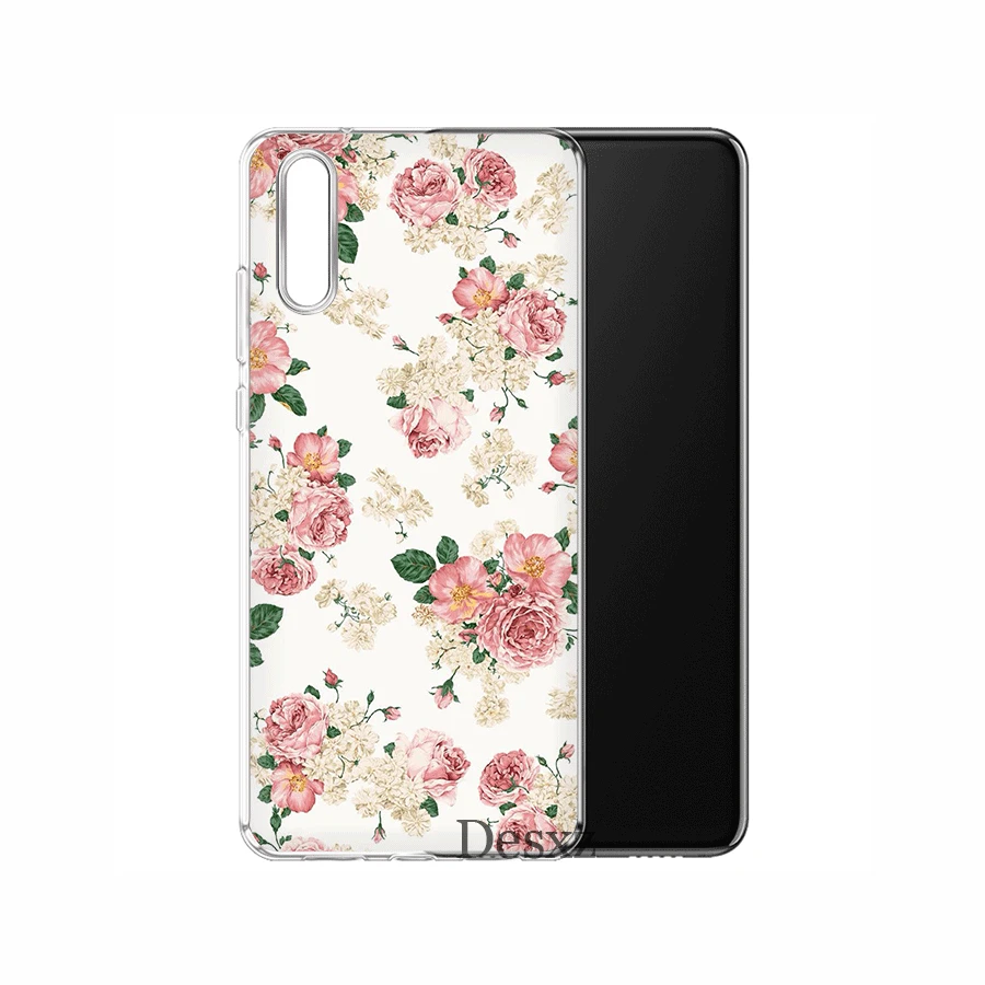 Чехол для мобильного телефона huawei P Smart Z Plus P30 P20 P10 P9 P8 Lite Pro Жесткий чехол цветок