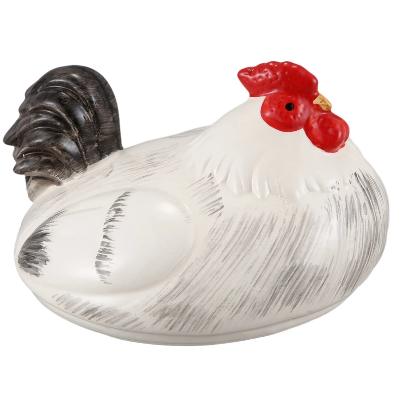 

Iron Egg Storage Basket Snack Fruit Basket Collection Rooster Oraments Decoration Kitchen Accessories,19X22cm