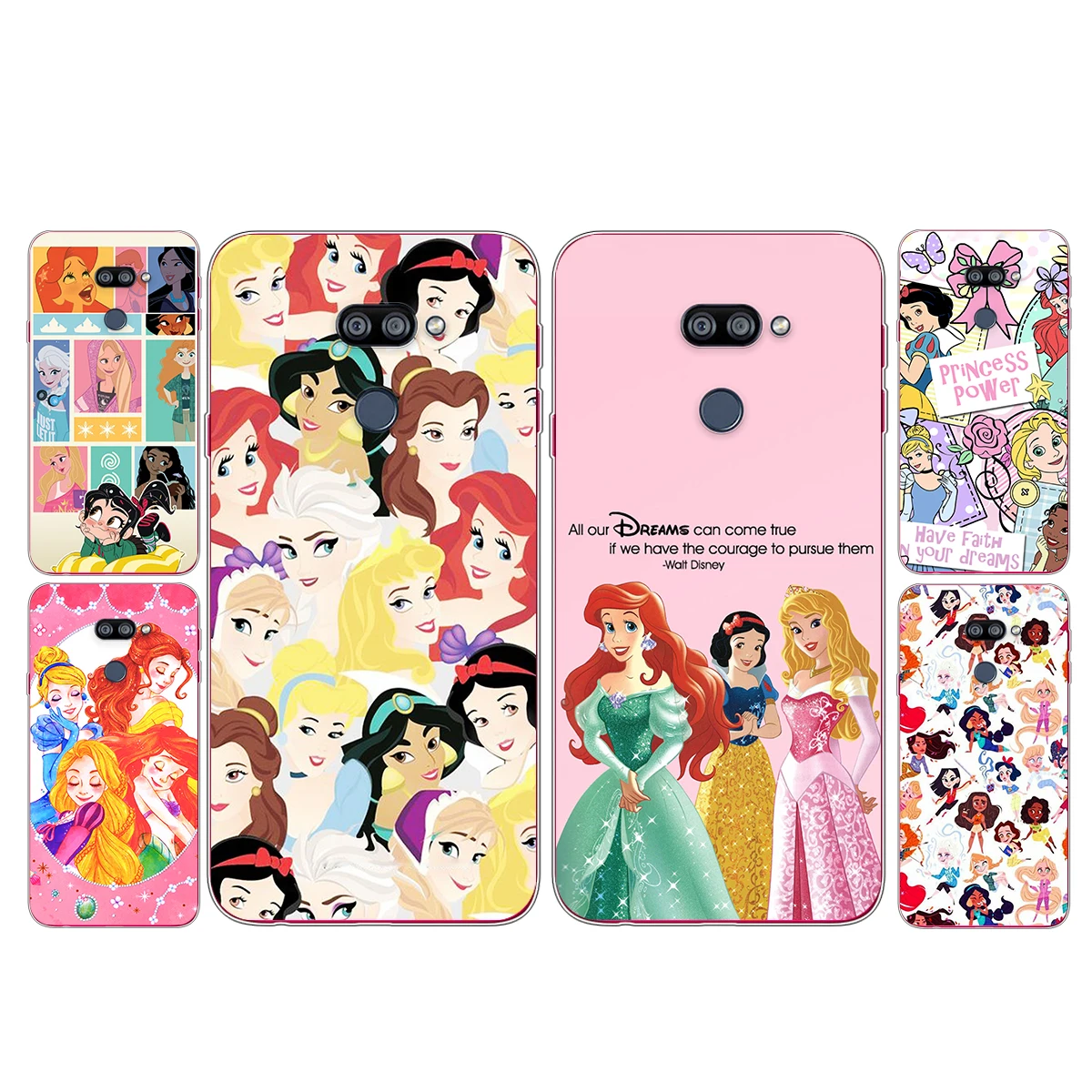 

Disney cute princess For LG K92 K42 K22 K71 K61 K51S K41S K30 K20 Q60 V60 V50 V40 V30 G8S G8 ThinQ Transparent Phone Case
