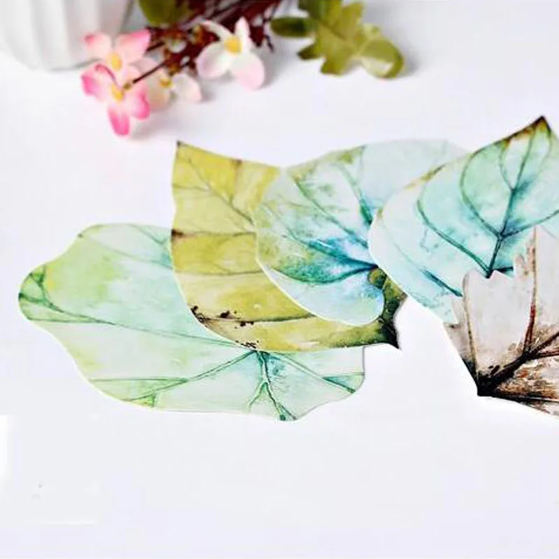 30 шт./лот открытки с новым дизайном в виде листьев красивые канцелярские