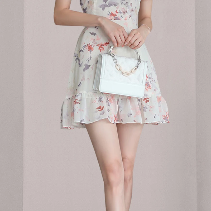 

elegant print A line mini Dress one piece korean ladies Summer Short Sleevev cabaret party Sexy Dresses for women