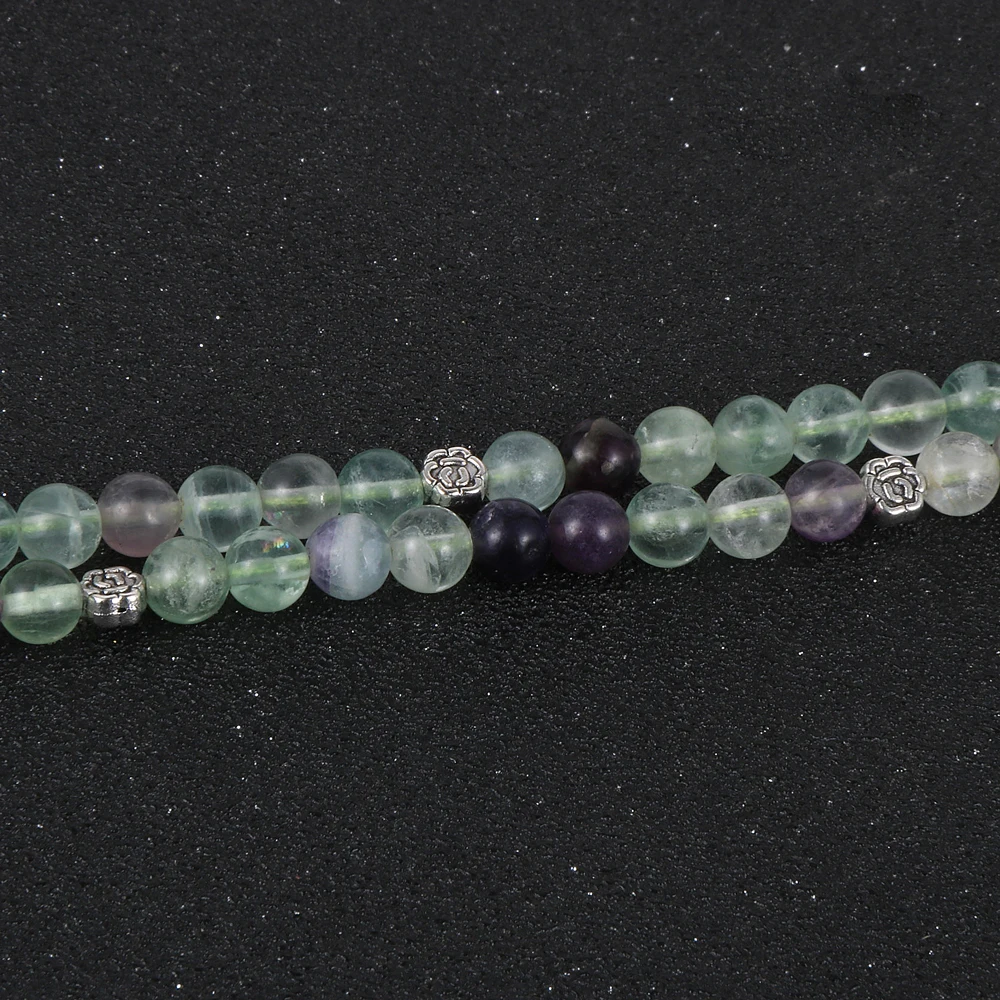 Женское ожерелье с подвеской из натурального камня 6 мм 108 кристаллами|Ожерелья