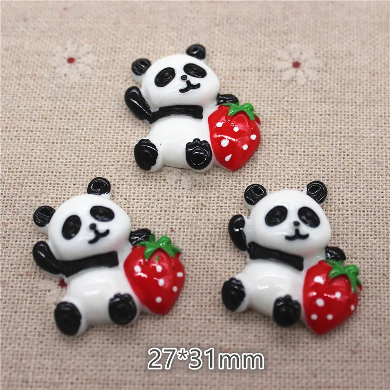 10 шт. милые Мультяшные панды едят фрукты/мороженое/бамбуковые миниатюрные