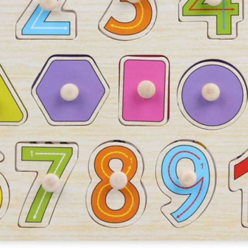 

New Baby Early Educational Toys Child Wood Jigsaw Toy Hand Grasp Wooden Puzzle Toy Kids Learning Education Toys 3Pcs
