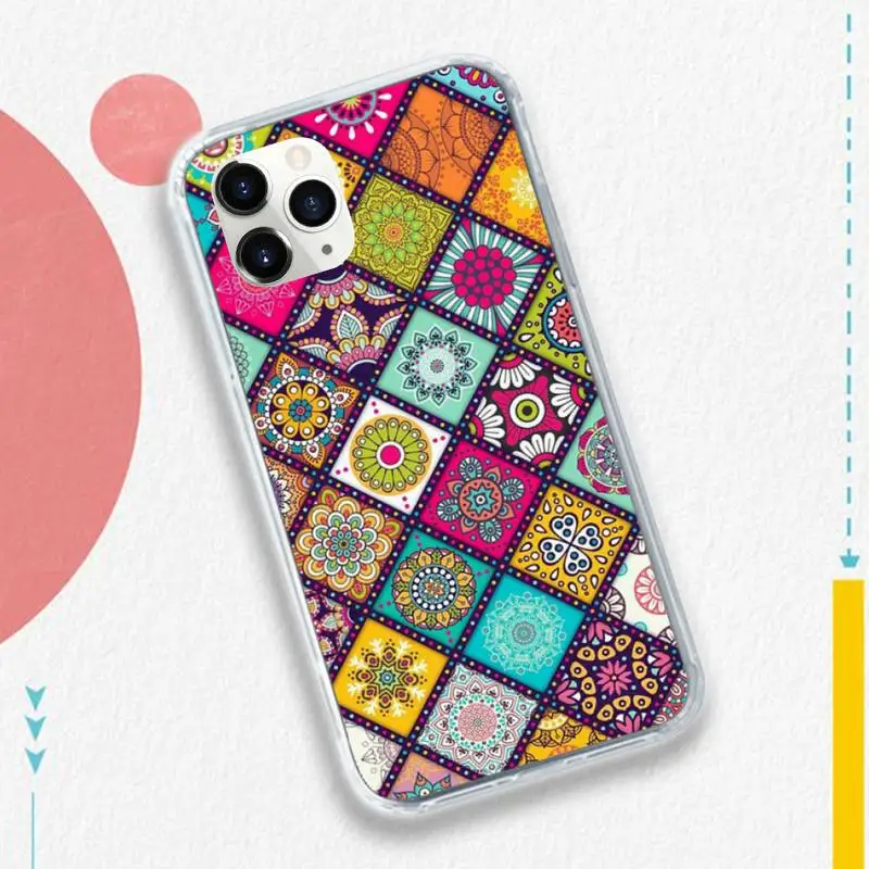 

MANDALA COLORFUL art design patttern Phone Case for iPhone 11 12 mini pro XS MAX 8 7 6 6S Plus X 5S SE 2020 XR