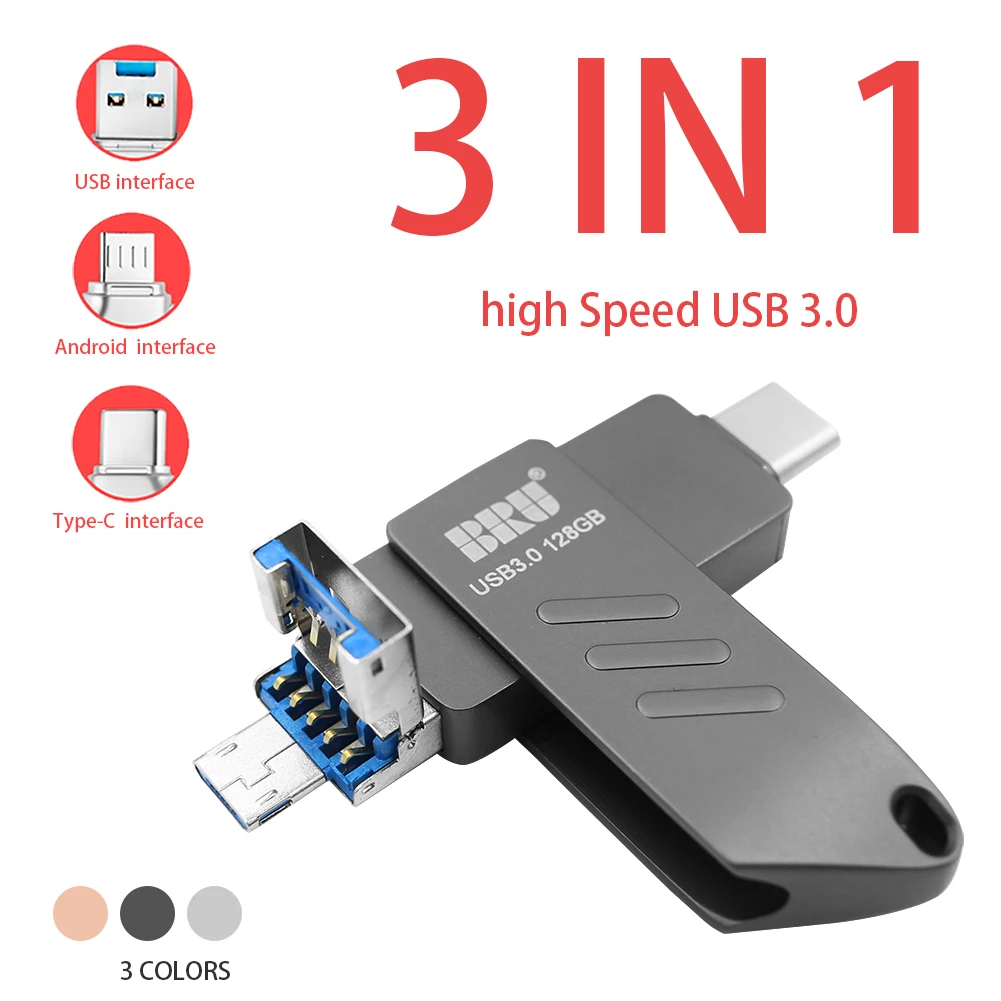 Флеш накопитель Type C Otg Usb 3 0 для высокоскоростного накопителя type c Android 16g 32g 64g 128g 256gb